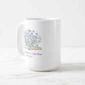 Custom Quote Blue Wildflowers Grow From Book コーヒーマグカップ (正面左)
