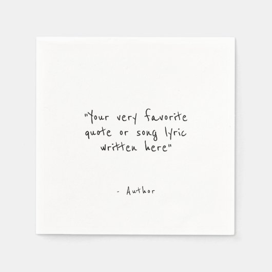 Custom quote - create your own  スタンダードカクテルナプキン (正面)