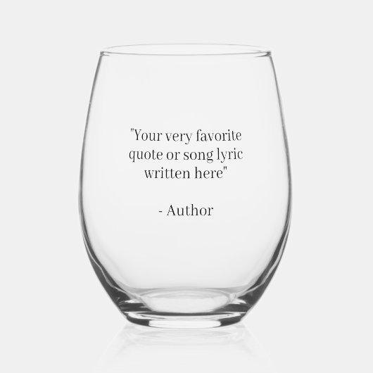 Custom quote - create your own  ステムなしワイングラス (正面)