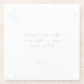 Custom quote - create your own white ガラスコースター (裏面)