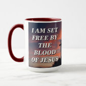 Custom Quote Faith Coffee Mug - Blood of Jesus. マグカップ (左)