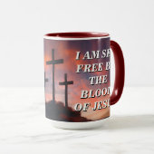 Custom Quote Faith Coffee Mug - Blood of Jesus. マグカップ (正面右)