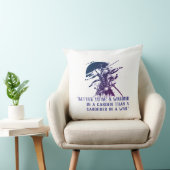 Custom Quote Japanese Samurai Blue Ink Art Pillow クッション (椅子)