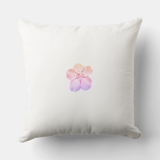 Custom Quote Japanese Samurai Blue Ink Art Pillow クッション (裏面)