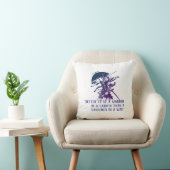Custom Quote Japanese Samurai Blue Ink Art Pillow クッション (椅子)