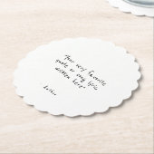 Custom quote minimalist ペーパーコースター (アングル)