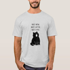 Custom Quote Minimalist Cat Introvert Men’s Tシャツ