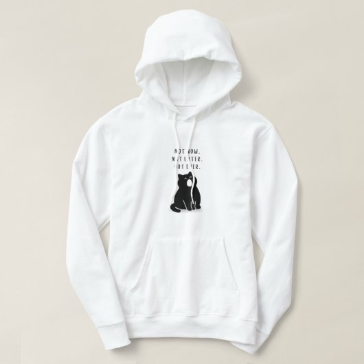 Custom Quote Not Ever Funny Cat Men's Hoodie パーカ (デザイン正面)