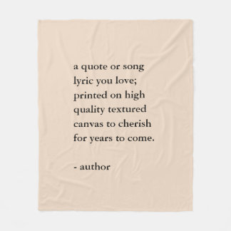 Custom Quote Print  フリースブランケット