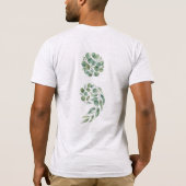 Custom Quote Sage Green Semicolon Nature Healing  Tシャツ (裏面)