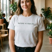 Custom Quote Sage Green Semicolon Nature Healing  Tシャツ