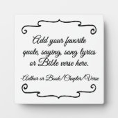 Custom Quote Saying Bible Verse Personalized Gift フォトプラーク (正面)
