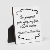 Custom Quote Saying Bible Verse Personalized Gift フォトプラーク (正面)
