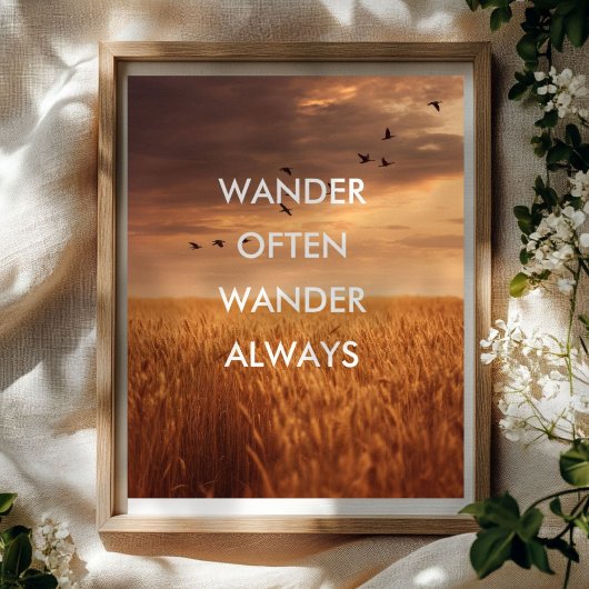 Custom Quote Sunset Field Quote Poster  ポスター