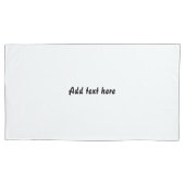 Custom Quote White Pillowcases – Personalized Bedr 枕カバー (正面左)