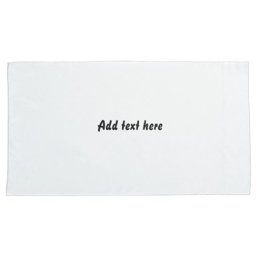 Custom Quote White Pillowcases – Personalized Bedr 枕カバー (正面右)