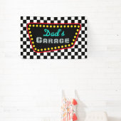 Custom Racing Flag Garage Sign Banner Gift 横断幕 (インサイチュ)