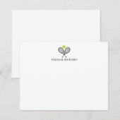 Custom Racket Stationary Tennis Note Card ノートカード (正面/裏面)