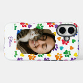 Custom Rainbow Paw Print Photo Phone Case  Case-Mate iPhoneケース (裏面 (横))