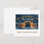 Custom Ramadan Mubarak Card – Personalized Arabic  招待状 (正面/裏面)