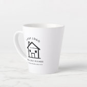 Custom Real Estate Agent Business Logo Promotional カフェラテマグ (左アングル)