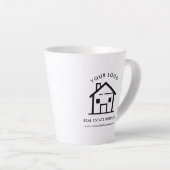 Custom Real Estate Agent Business Logo Promotional カフェラテマグ (右アングル)