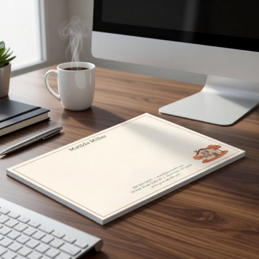 Custom Real Estate Autumn House Notepad ノートパッド