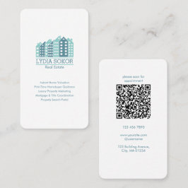 Custom Real Estate Business Card with QR Code 名刺