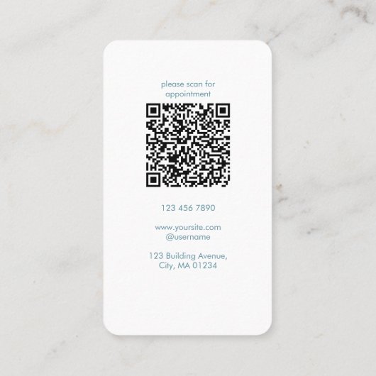Custom Real Estate Business Card with QR Code 名刺 (裏面)