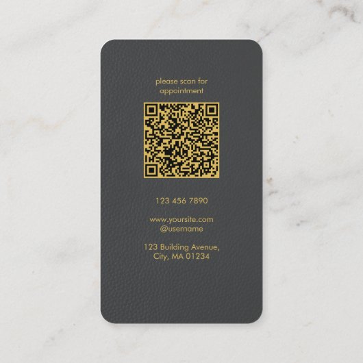 Custom Real Estate Business Card with QR Code 名刺 (裏面)