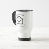 Custom Real Estate Business Logo Promotional Swag トラベルマグ (正面左)