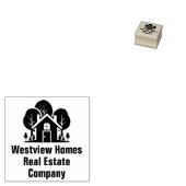 Custom Real Estate Company Forest House ラバースタンプ (押印)