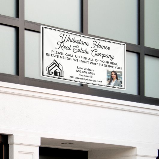 Custom Real Estate Company Logo Advertising 横断幕 (ビルの外側)