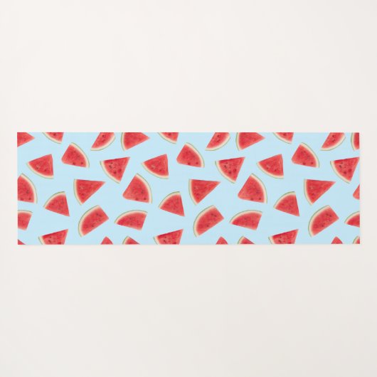 Custom Realistic Watermelon Slice Summer Pattern ヨガマット (裏面(横))