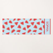 Custom Realistic Watermelon Slice Summer Pattern ヨガマット (正面(横))