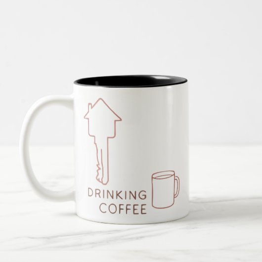 Custom Realtor Closing Gift Mug ツートーンマグカップ (左)