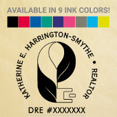 Custom Realtor Logo with DRE Return Rubber セルフインキングスタンプ