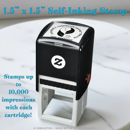 Custom Realtor Logo with DRE Return Rubber セルフインキングスタンプ