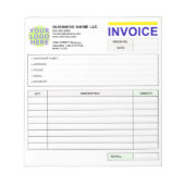 Custom Receipt Books | Logo, Sales Order Form ノートパッド (正面)
