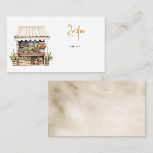 CUSTOM RECIPE BUSINESS CARD 名刺 (正面/裏面)