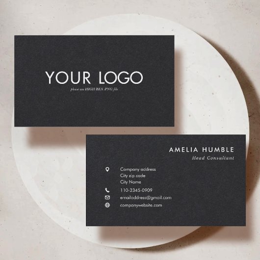 Custom Rectangular Logo Business card template 名刺