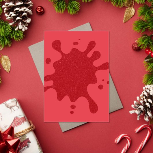 Custom Red Acrylic Invitation – Bold Splash Design アクリル招待状 (インサイチュ (クリスマス))