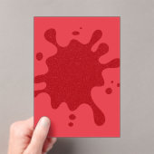 Custom Red Acrylic Invitation – Bold Splash Design アクリル招待状 (インサイチュ (ポータブル))