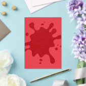 Custom Red Acrylic Invitation – Bold Splash Design アクリル招待状 (インサイチュ (ウェディング))