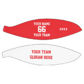 Custom Red Basketball with Name, Number, Team バスケットボール (パネル)