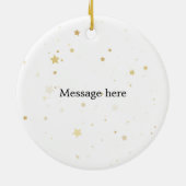 Custom Red Bow First Christmas Ornament セラミックオーナメント (裏面)