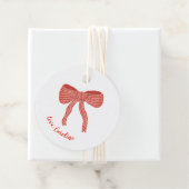 Custom Red Bow Personalized Valentine's Day  フェイバータグ (インサイチュ)