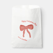 Custom Red Bow Personalized Valentine's Day  フェイバーバッグ (正面)