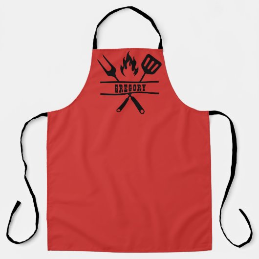 Custom Red Grilling Apron エプロン (正面)