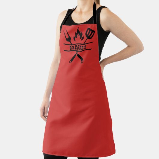 Custom Red Grilling Apron エプロン (インサイチュ)